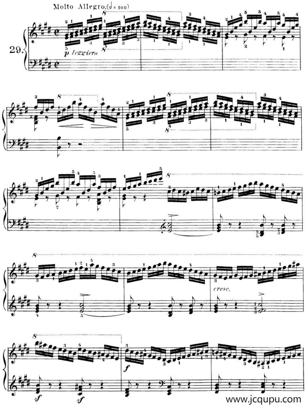 40首车尔尼Op.299钢琴快速练习曲（NO.29）简谱