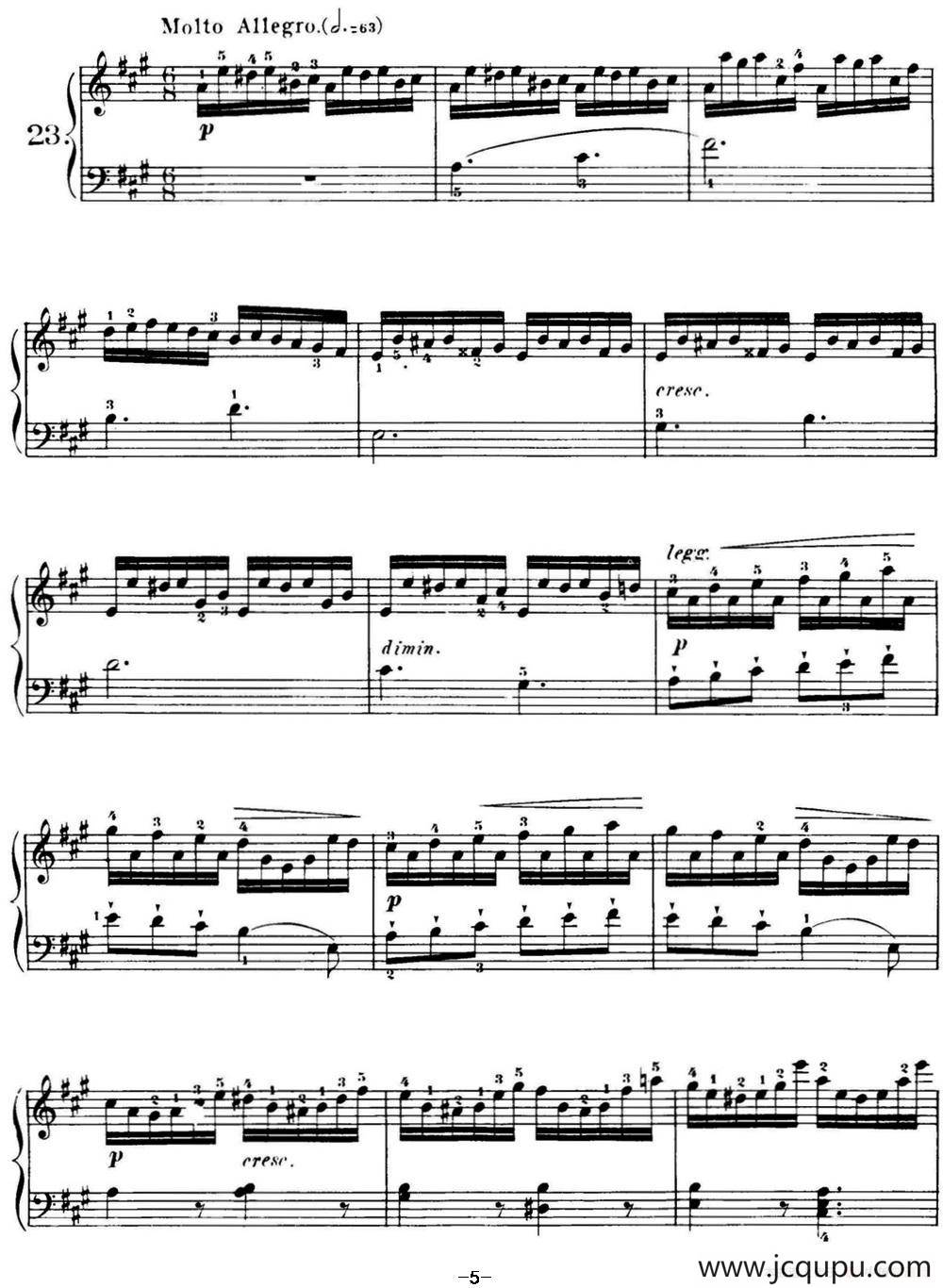 40首车尔尼Op.299钢琴快速练习曲（NO.23）简谱