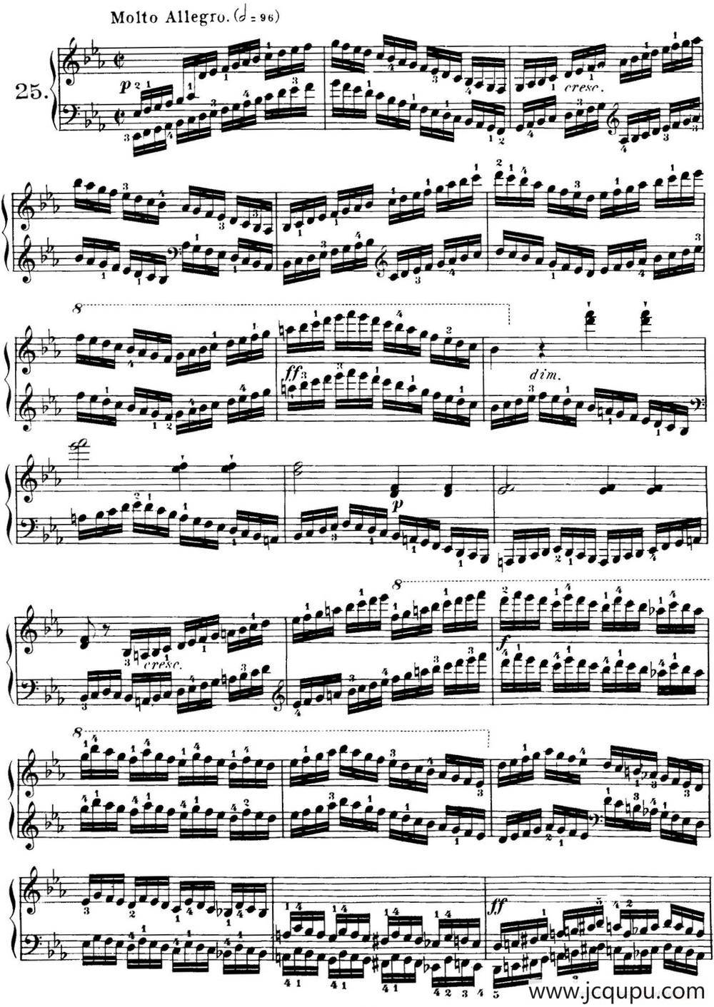 40首车尔尼Op.299钢琴快速练习曲（NO.25）简谱