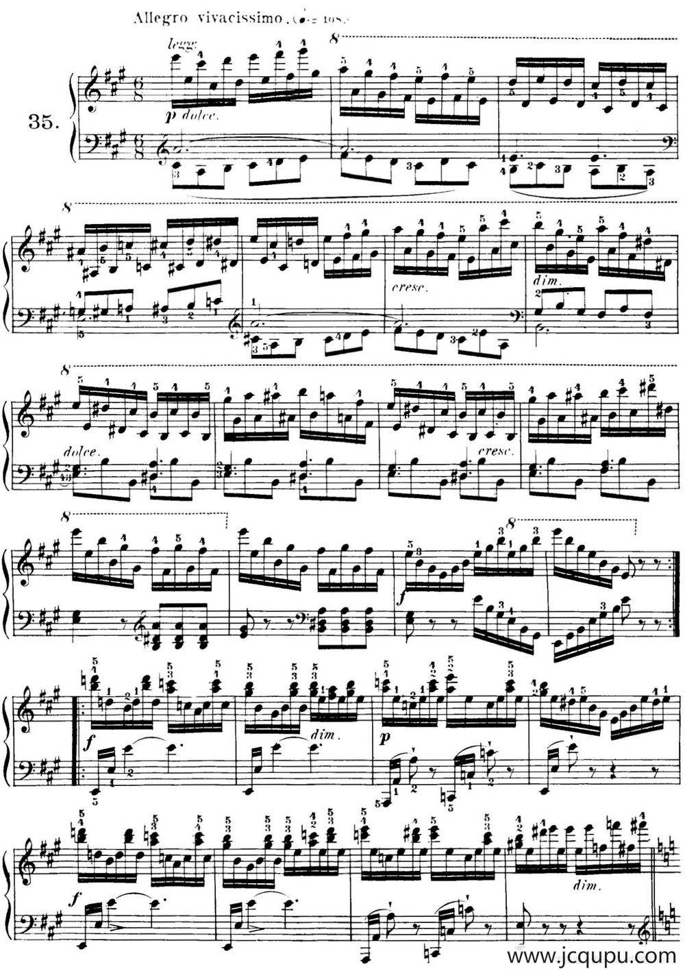 40首车尔尼Op.299钢琴快速练习曲（NO.35）简谱