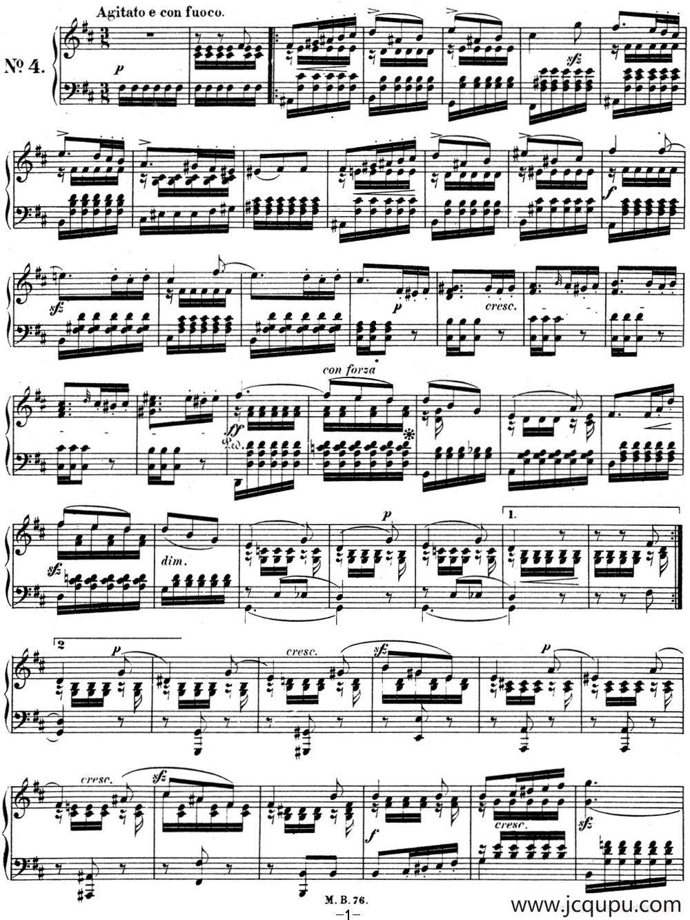 门德尔松无词歌Op.30（NO.4）简谱