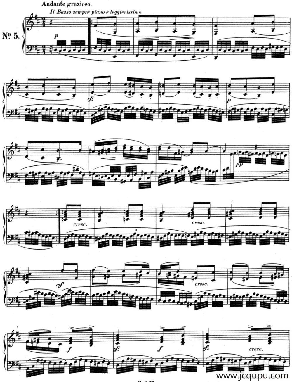 门德尔松无词歌Op.30（NO.5）简谱