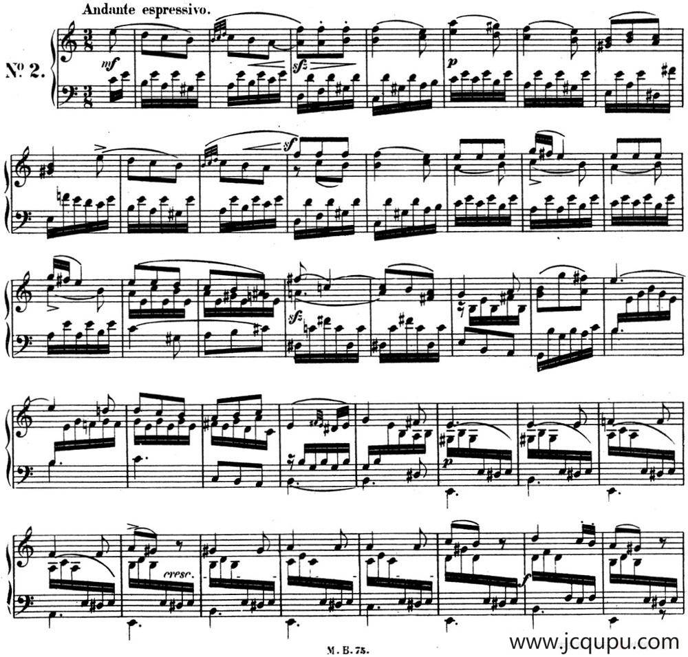 门德尔松无词歌Op.19（NO.2）简谱