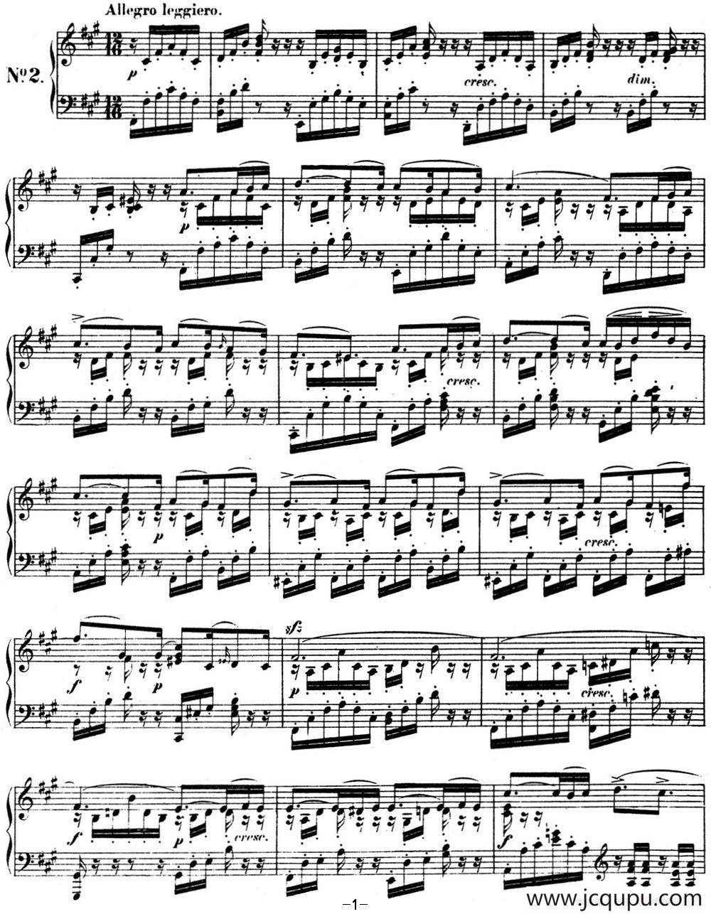 门德尔松无词歌Op.67（NO.2）简谱