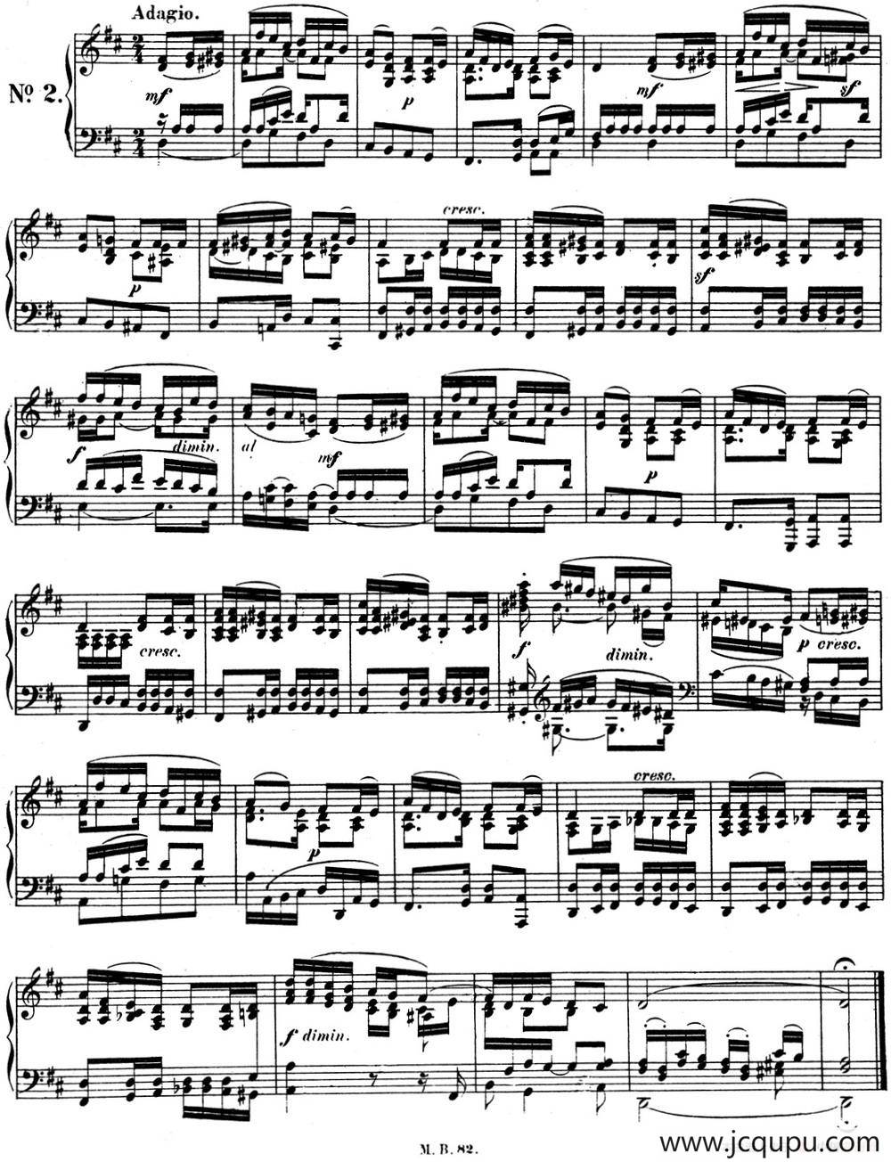 门德尔松无词歌Op.102（NO.2）简谱