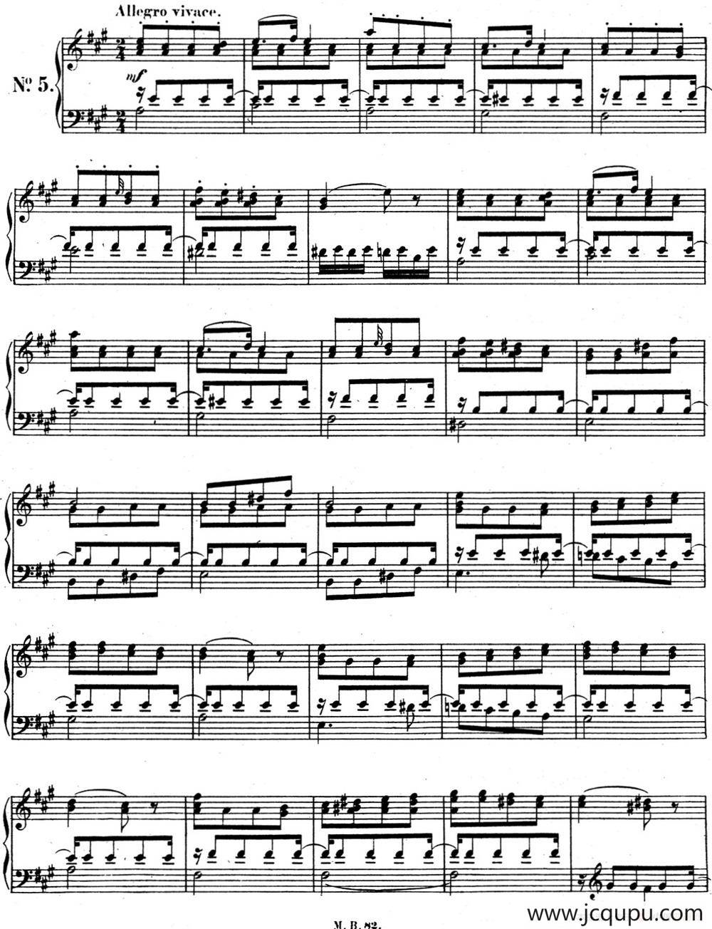 门德尔松无词歌Op.102（NO.5）简谱