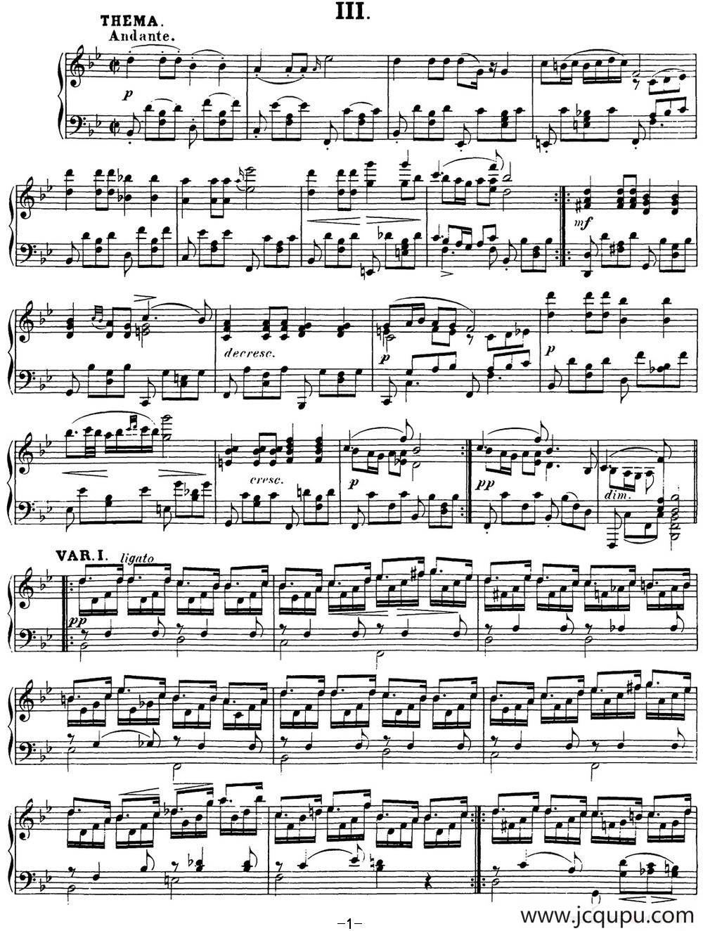 舒伯特降B大调即兴曲D.935，Op.142（NO.3）简谱