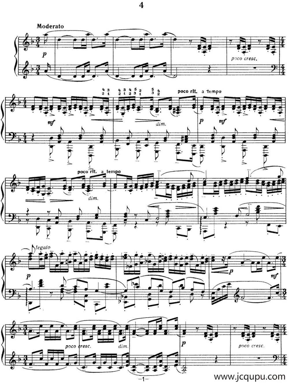 拉赫玛尼诺夫 音画练习曲4或5 Etudes tableaux Op.33 No.4简谱