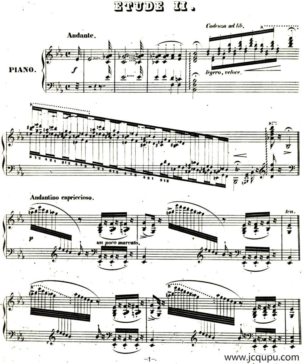 李斯特帕格尼尼大练习曲2简谱