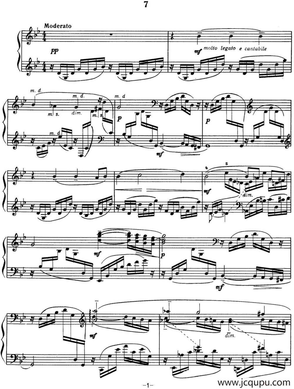 拉赫玛尼诺夫 音画练习曲7或8 Etudes tableaux Op.33 No.7简谱