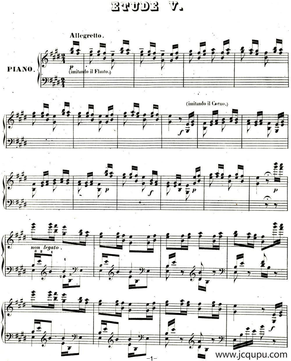 李斯特帕格尼尼大练习曲5简谱