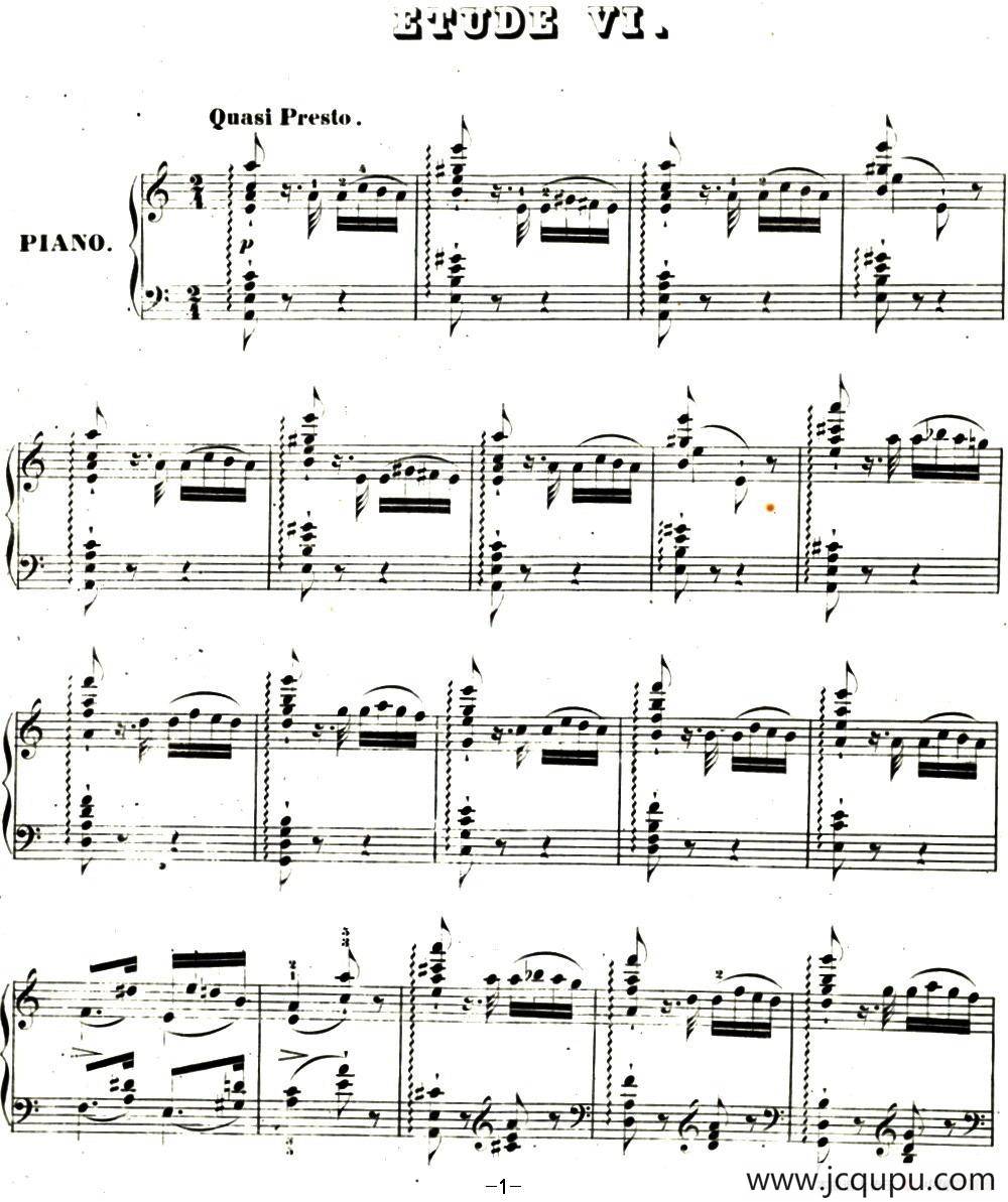 李斯特帕格尼尼大练习曲6简谱