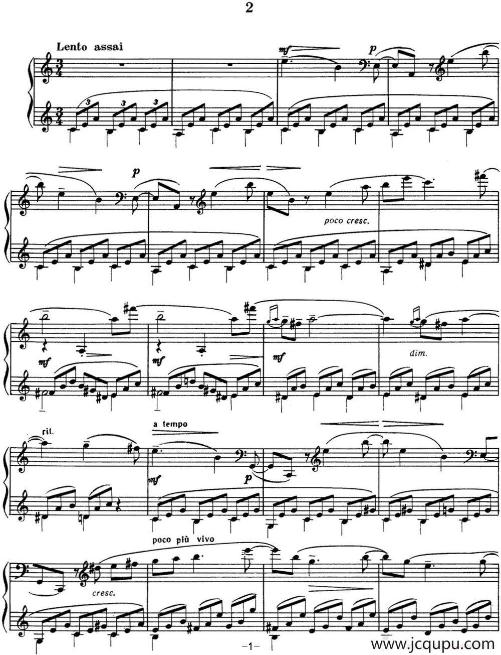 拉赫玛尼诺夫 音画练习曲10或11 Etudes tableaux Op.39 No.2简谱