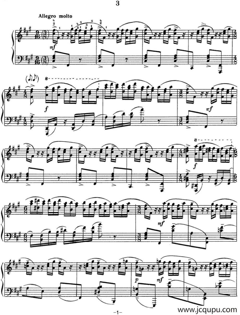 拉赫玛尼诺夫 音画练习曲11或12 Etudes tableaux Op.39 No.3简谱