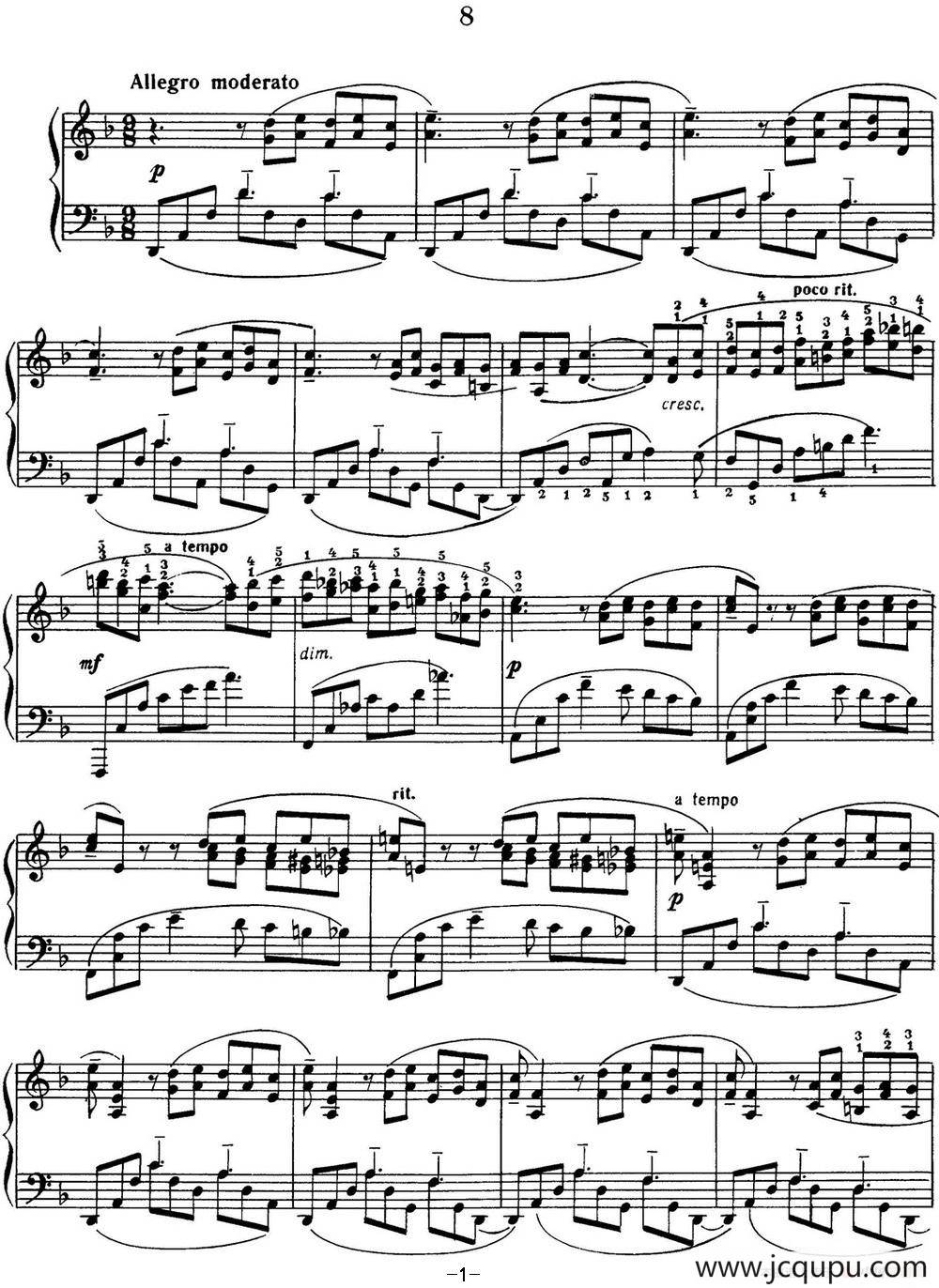 拉赫玛尼诺夫 音画练习曲16或17 Etudes tableaux Op.39 No.8简谱