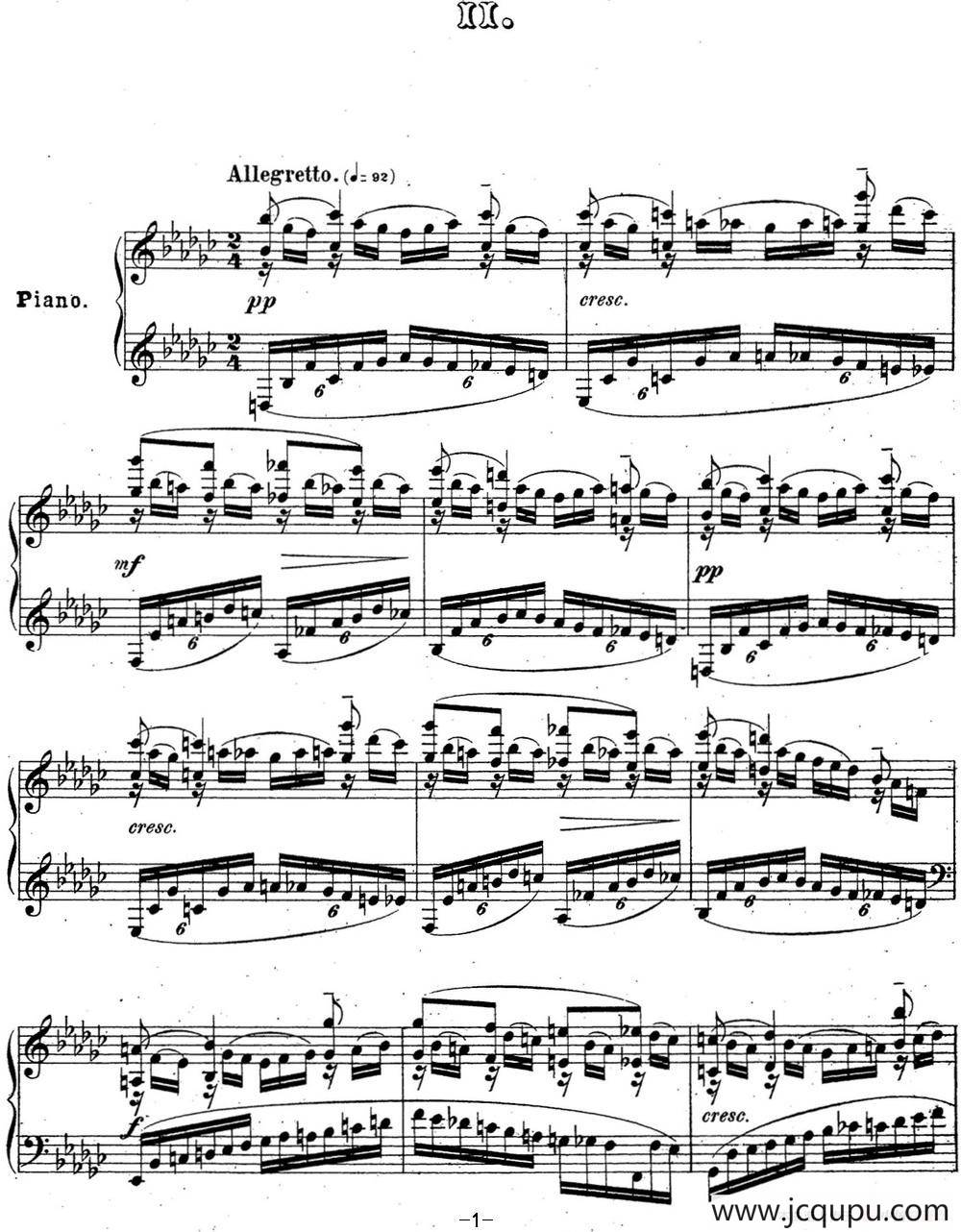 拉赫玛尼诺夫 音乐瞬间 Op.16 No.2 降e小调简谱