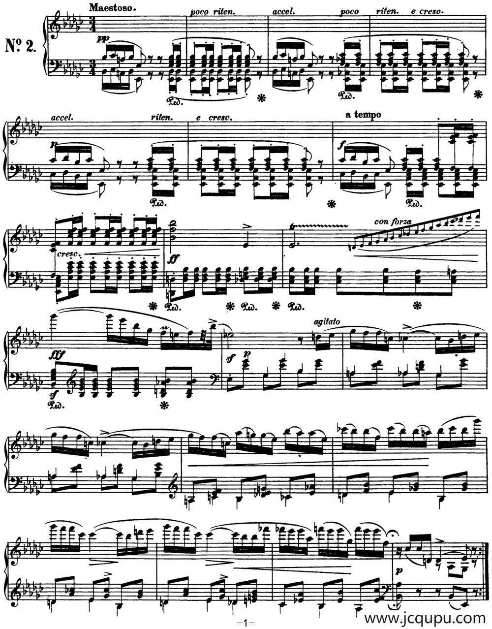 肖邦 波兰舞曲 Op.26 No.2 降e小调 Polonaise简谱