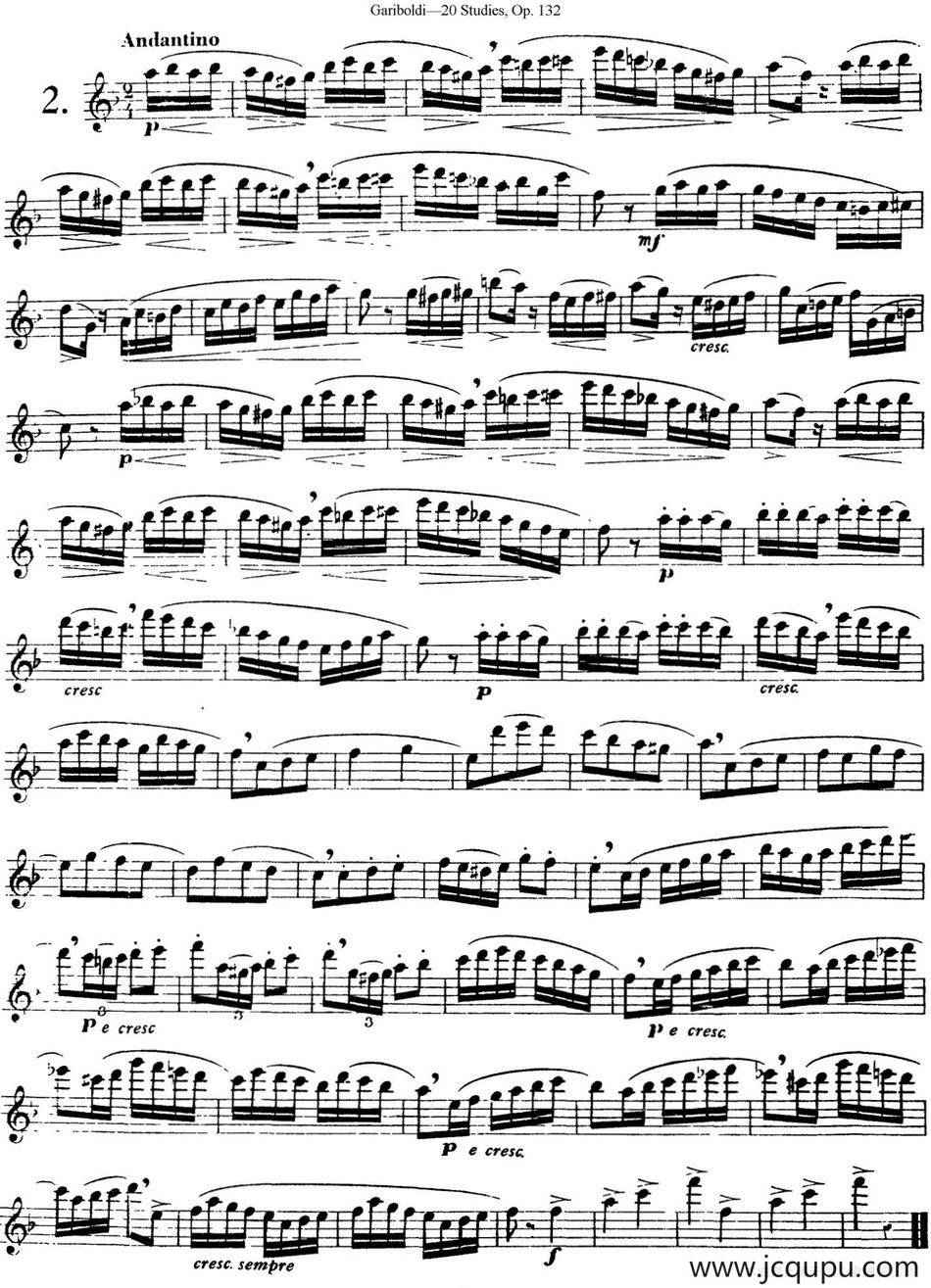 二十首练习曲作品132号之2简谱