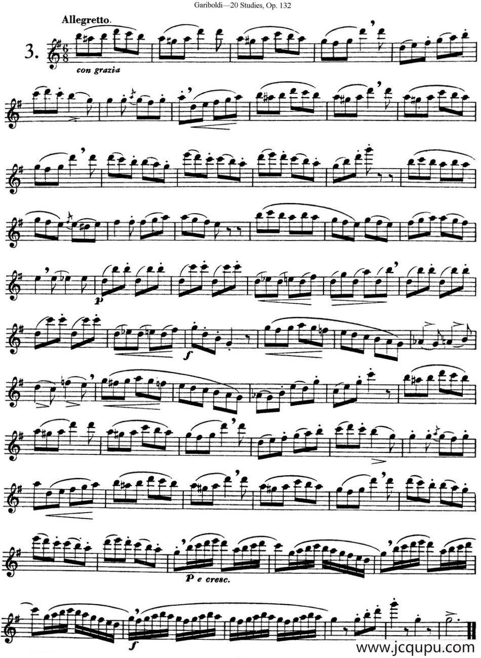 二十首练习曲作品132号之3简谱