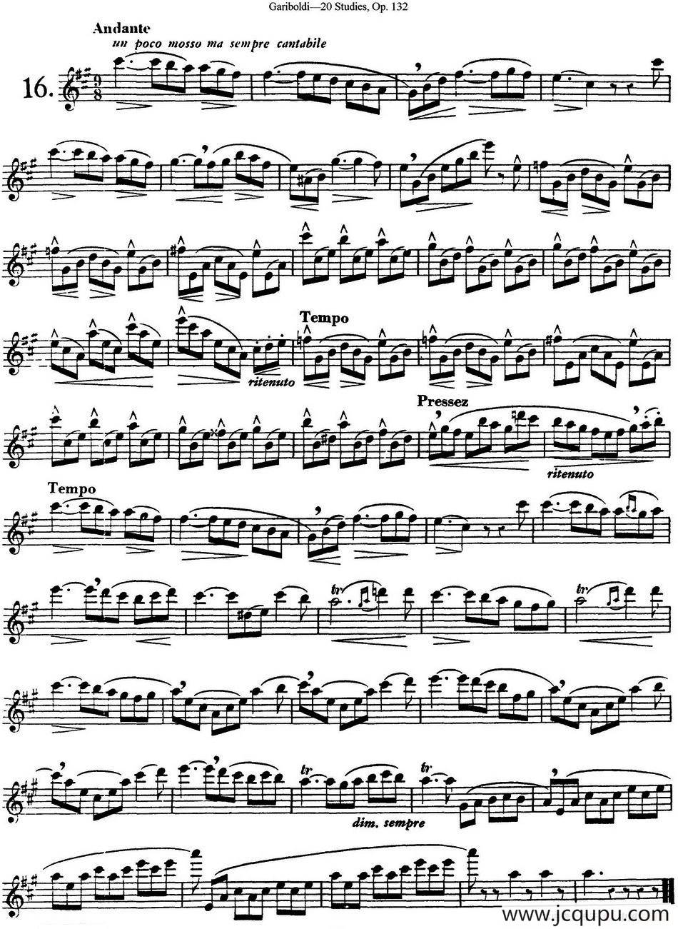 二十首练习曲作品132号之16简谱