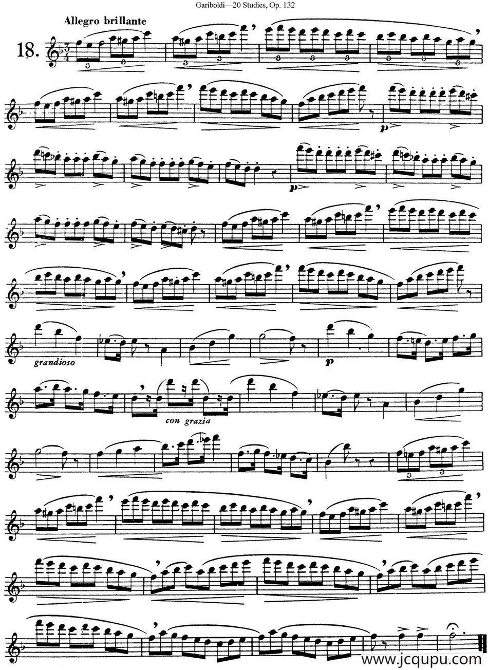 二十首练习曲作品132号之18简谱