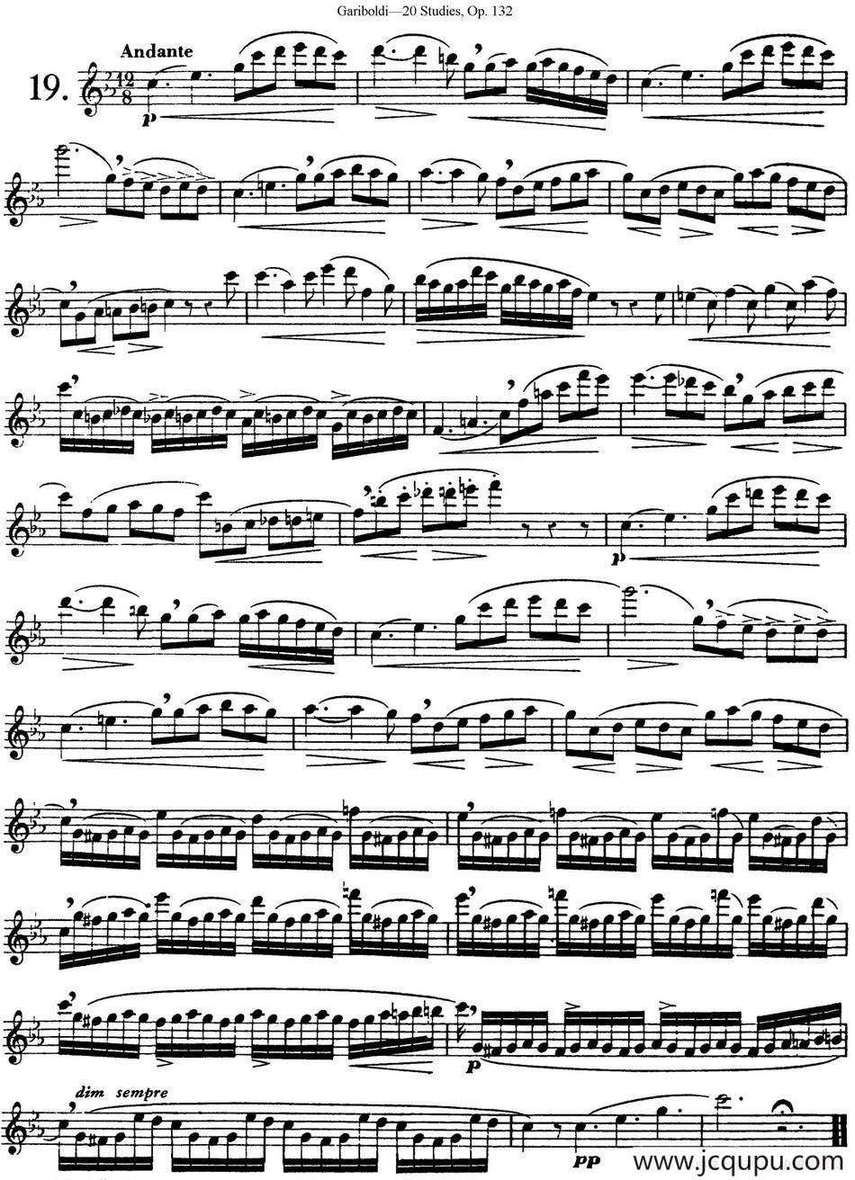 二十首练习曲作品132号之19简谱