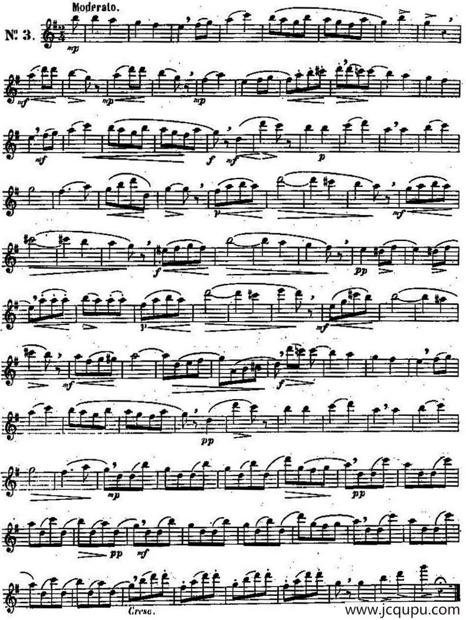 二十首练习曲作品131号（NO.3）简谱