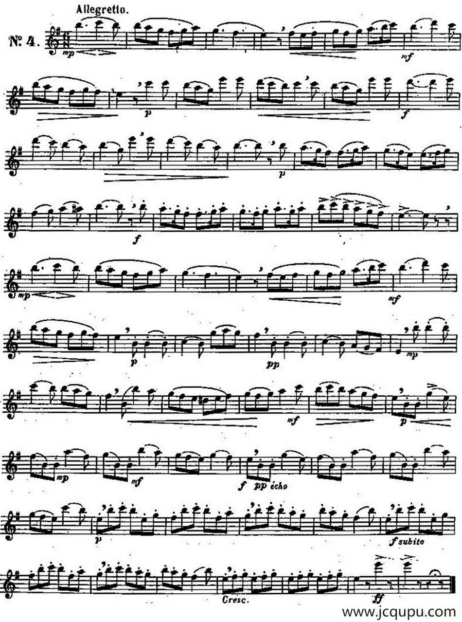 二十首练习曲作品131号（NO.4）简谱