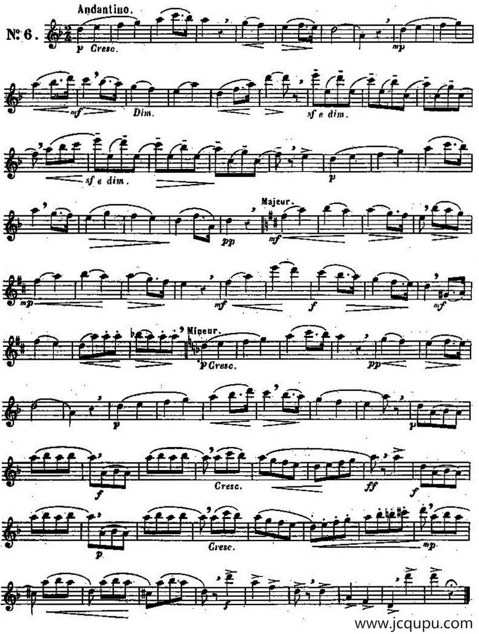 二十首练习曲作品131号（NO.6）简谱