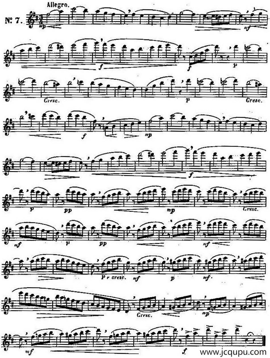 二十首练习曲作品131号（NO.7）简谱