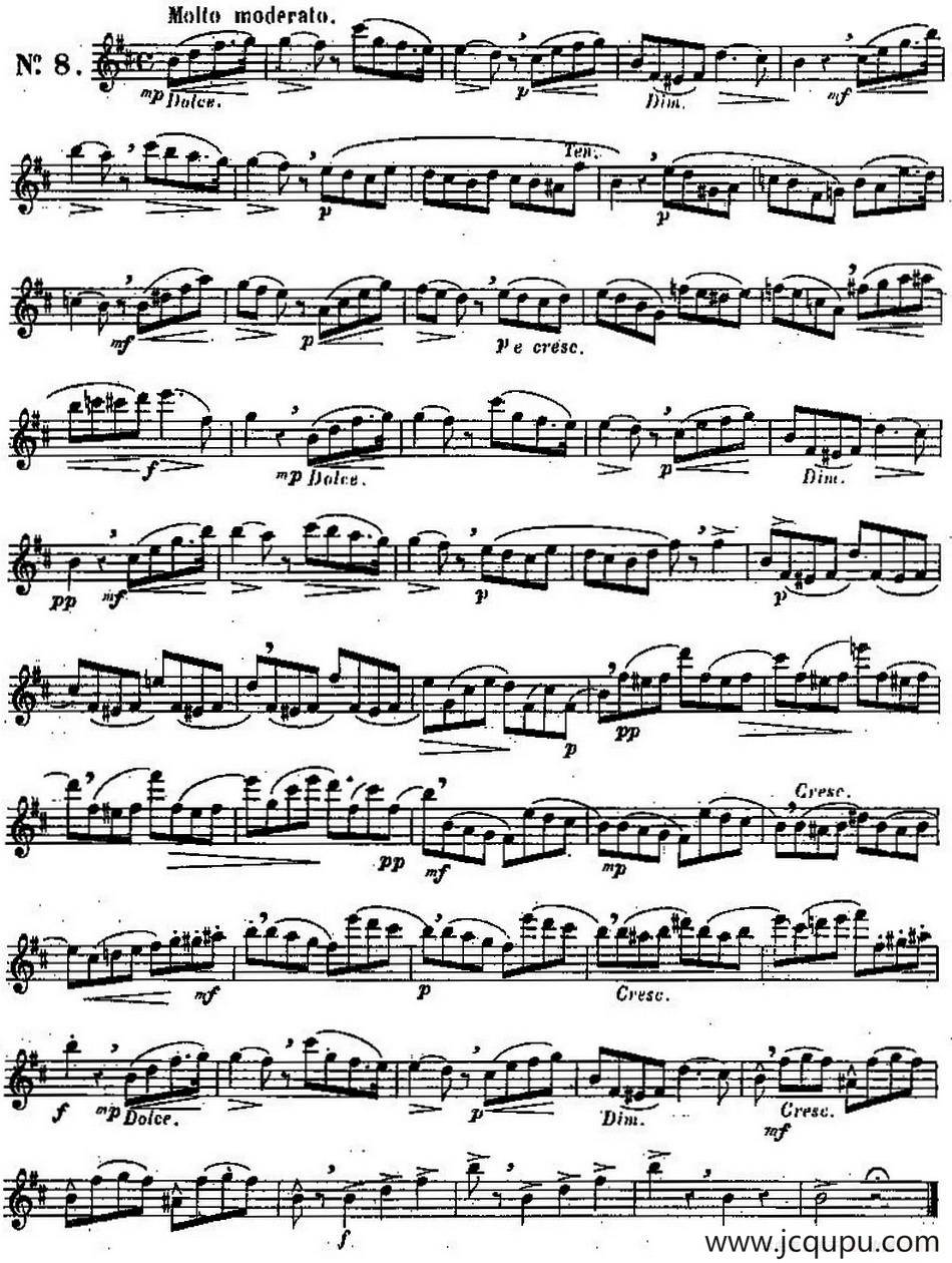 二十首练习曲作品131号（NO.8）简谱