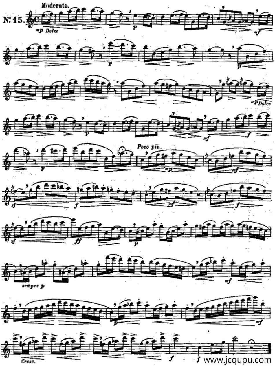 二十首练习曲作品131号（NO.15）简谱