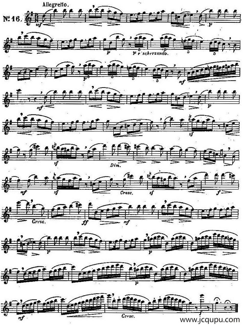 二十首练习曲作品131号（NO.16）简谱