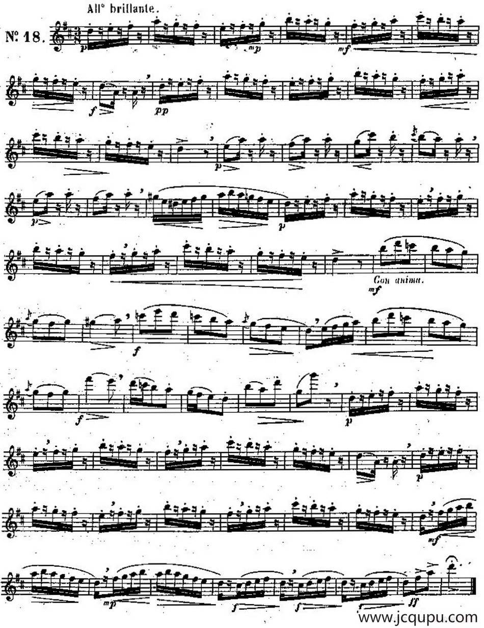 二十首练习曲作品131号（NO.18）简谱
