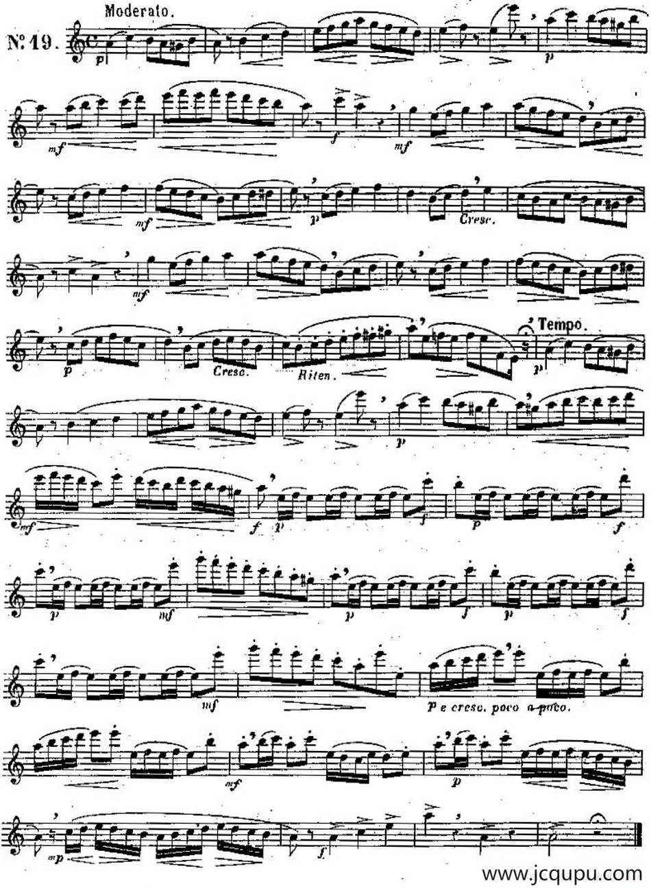 二十首练习曲作品131号（NO.19）简谱