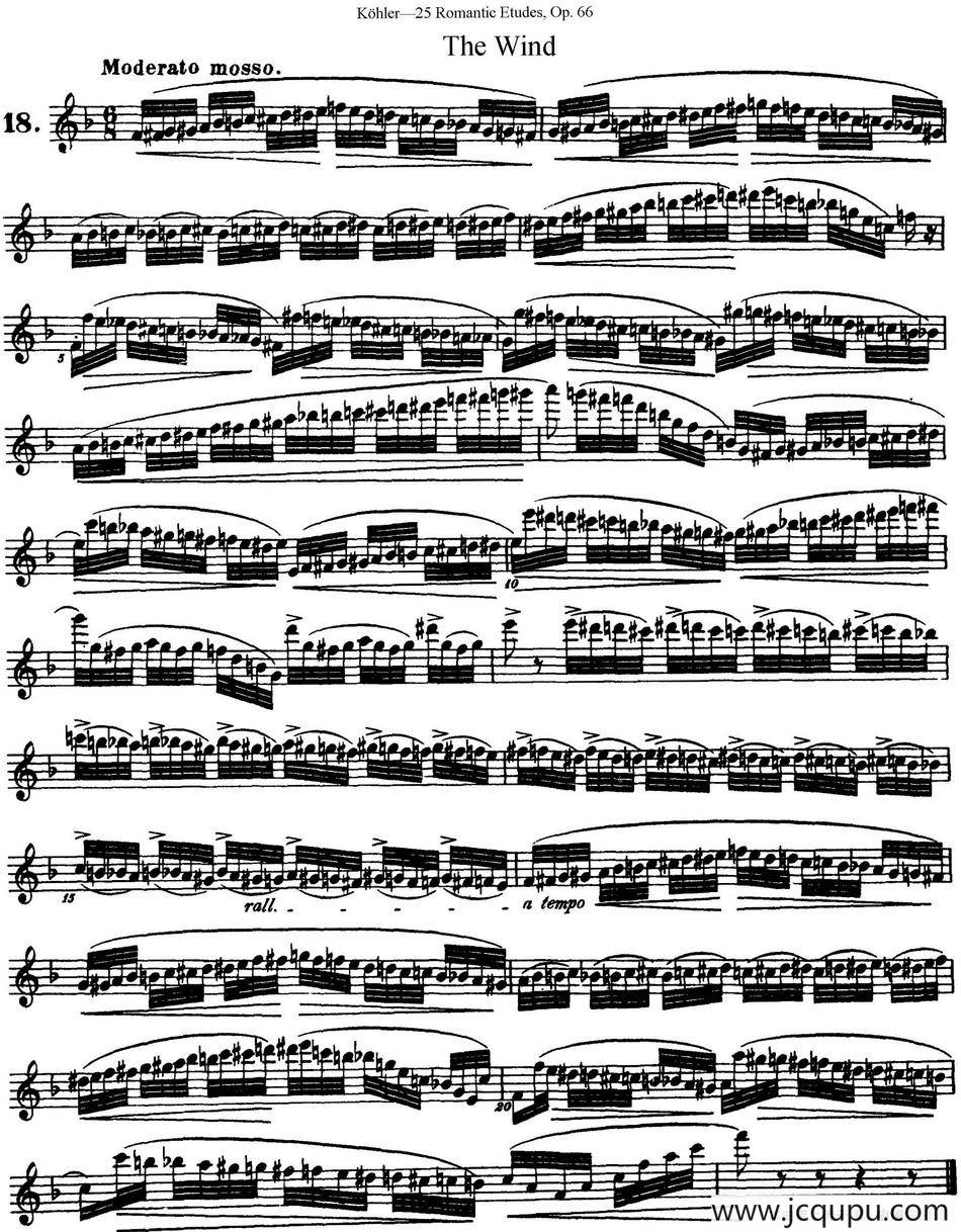 25首浪漫练习曲作品66号（NO.18）简谱