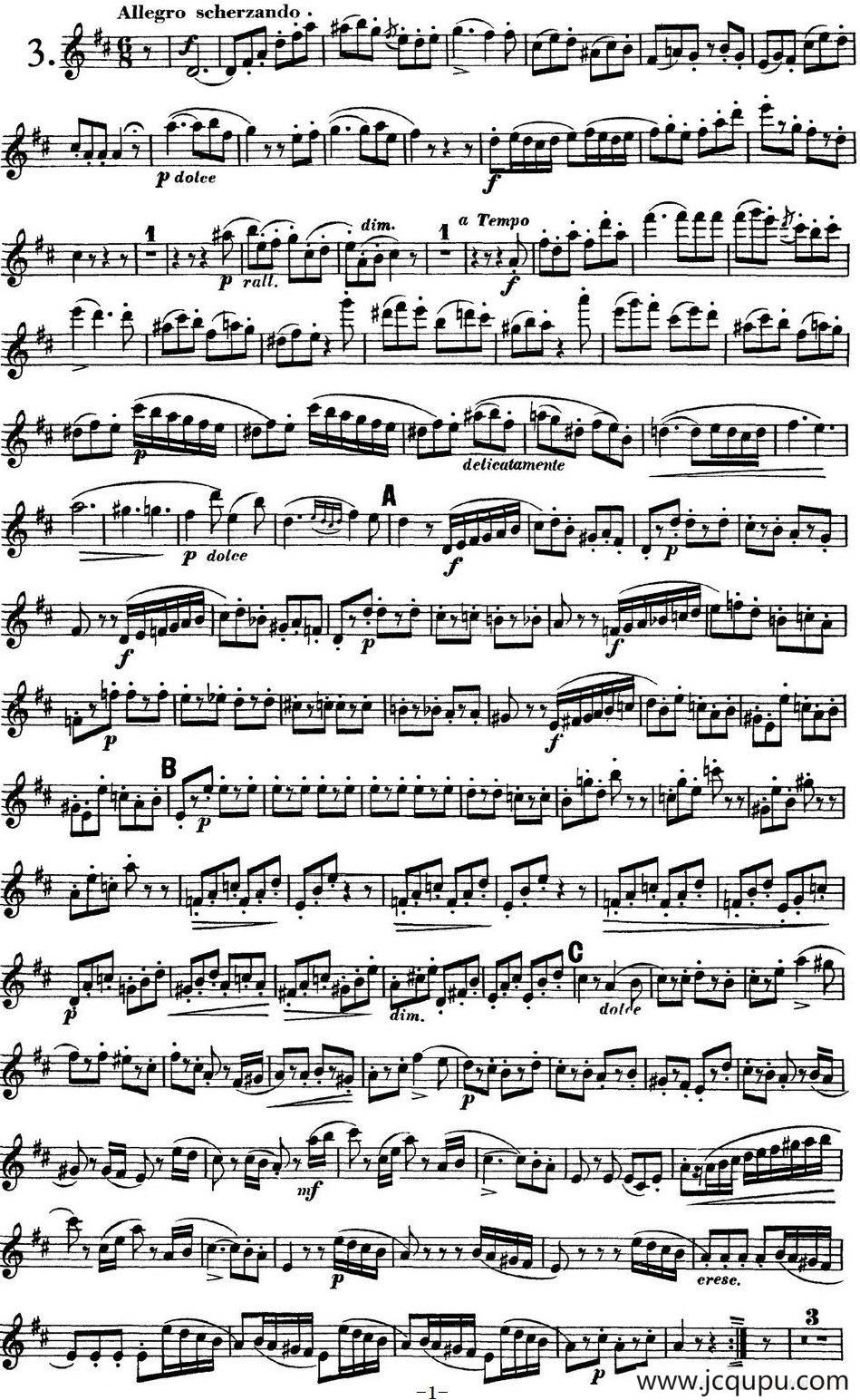 库劳长笛二重奏大练习曲Op.39——Flute 2（No.3）简谱