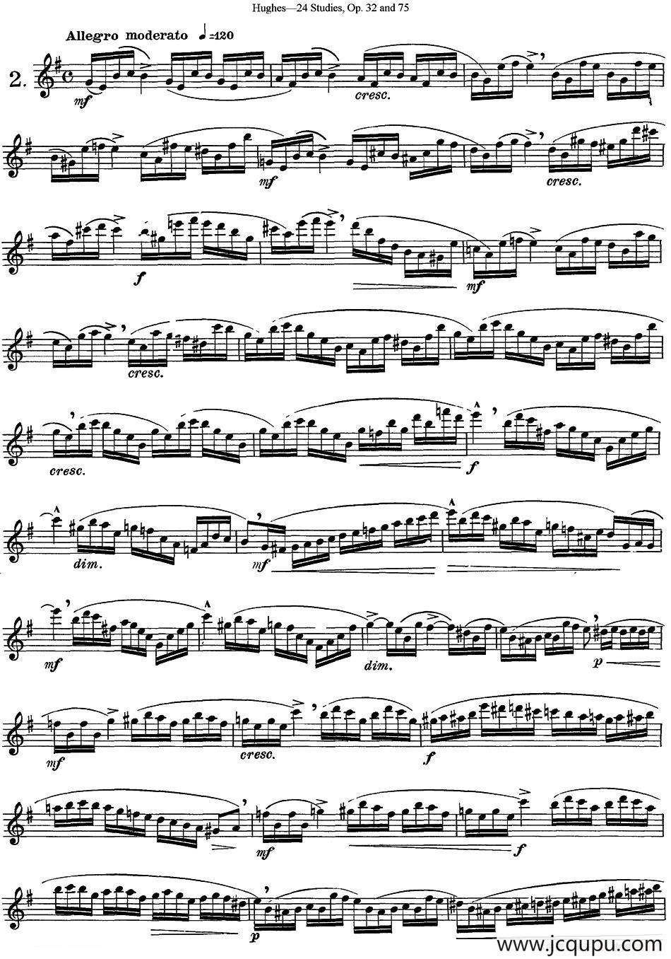 胡埃斯24首练习曲Op.32（NO.2-NO.3）简谱