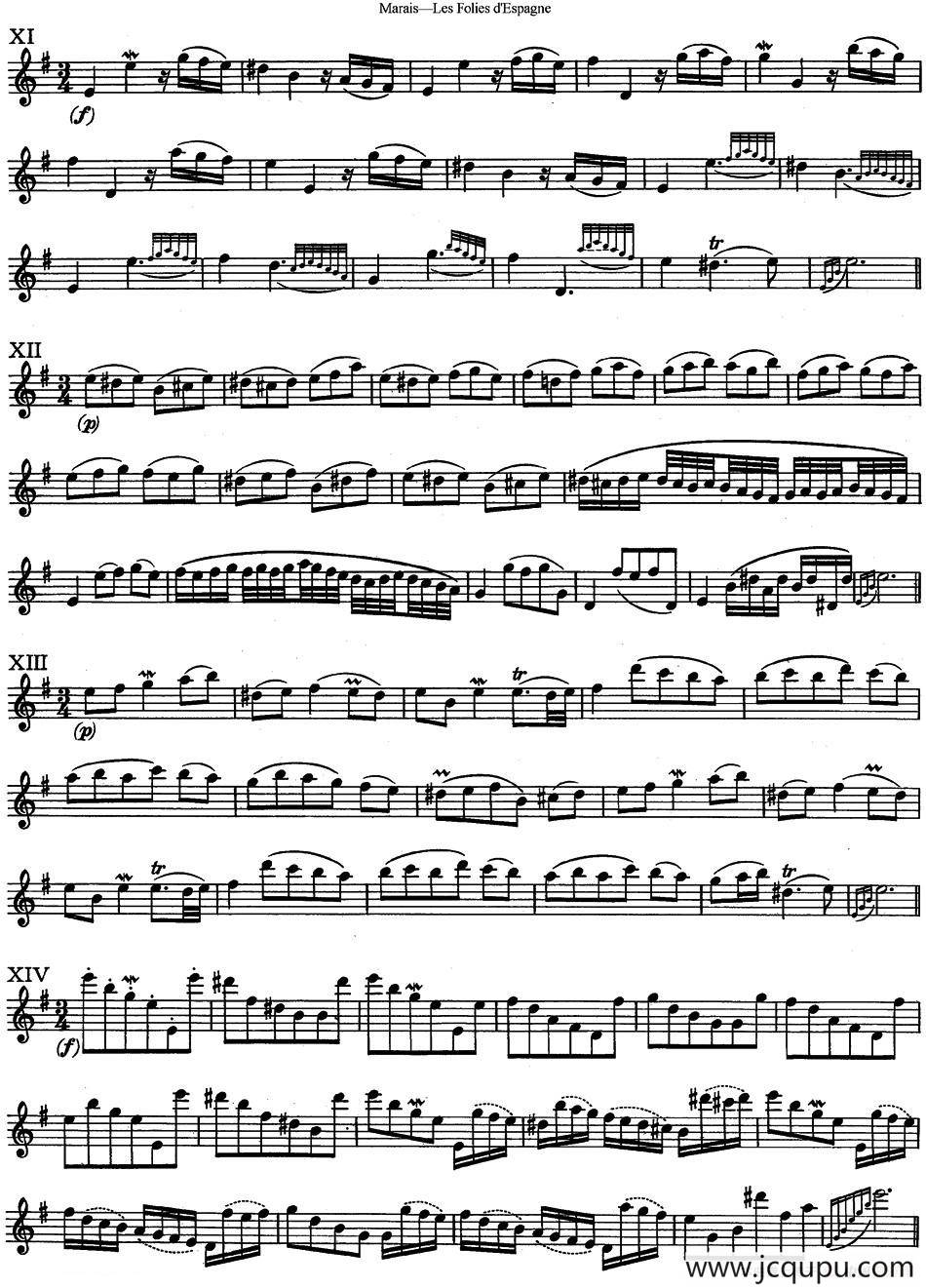 马瑞斯25首长笛小练习曲（NO.11-NO.14）简谱