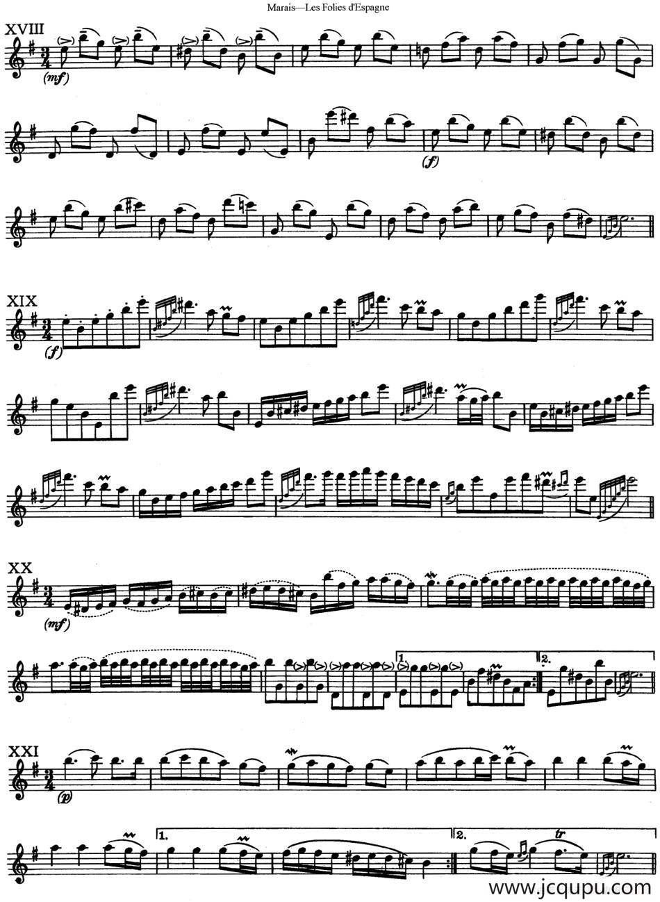 马瑞斯25首长笛小练习曲（NO.18-NO.21）简谱