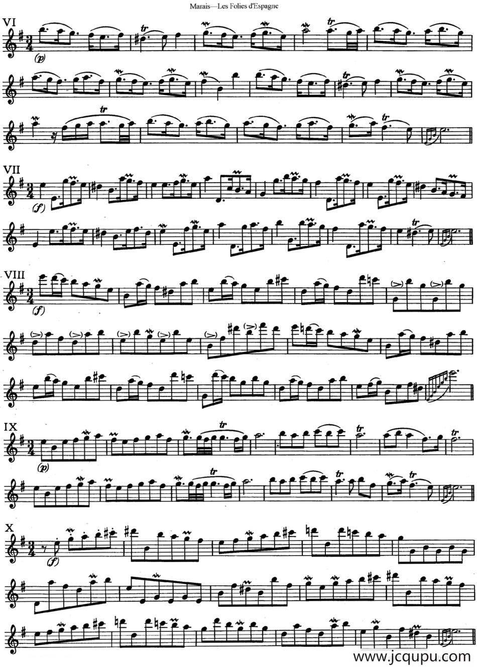 马瑞斯25首长笛小练习曲（NO.6-NO.10）简谱