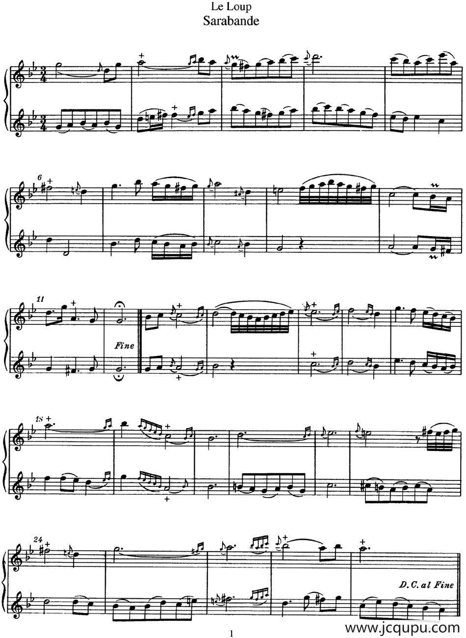 勒·卢坡长笛二重奏简谱