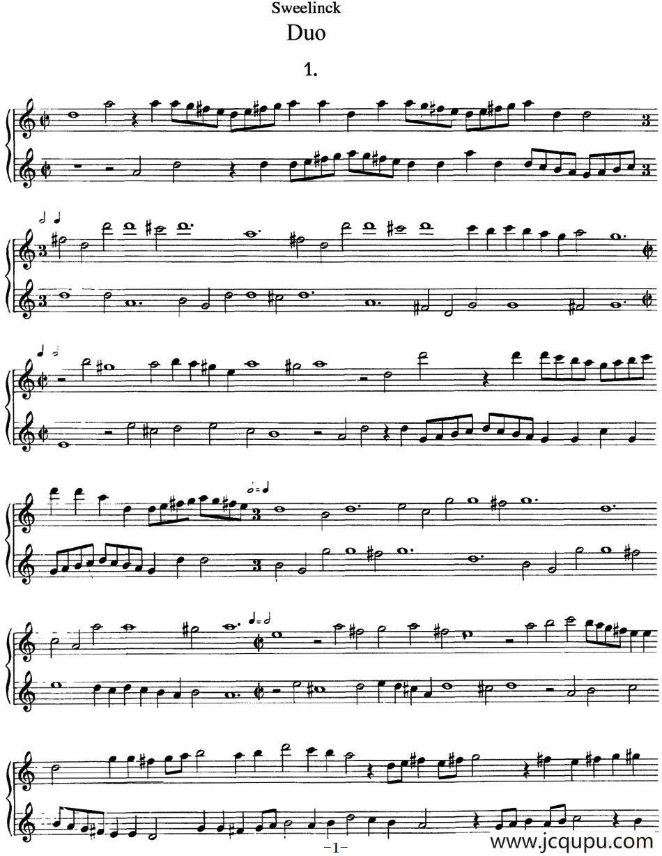 斯威利克长笛二重奏简谱