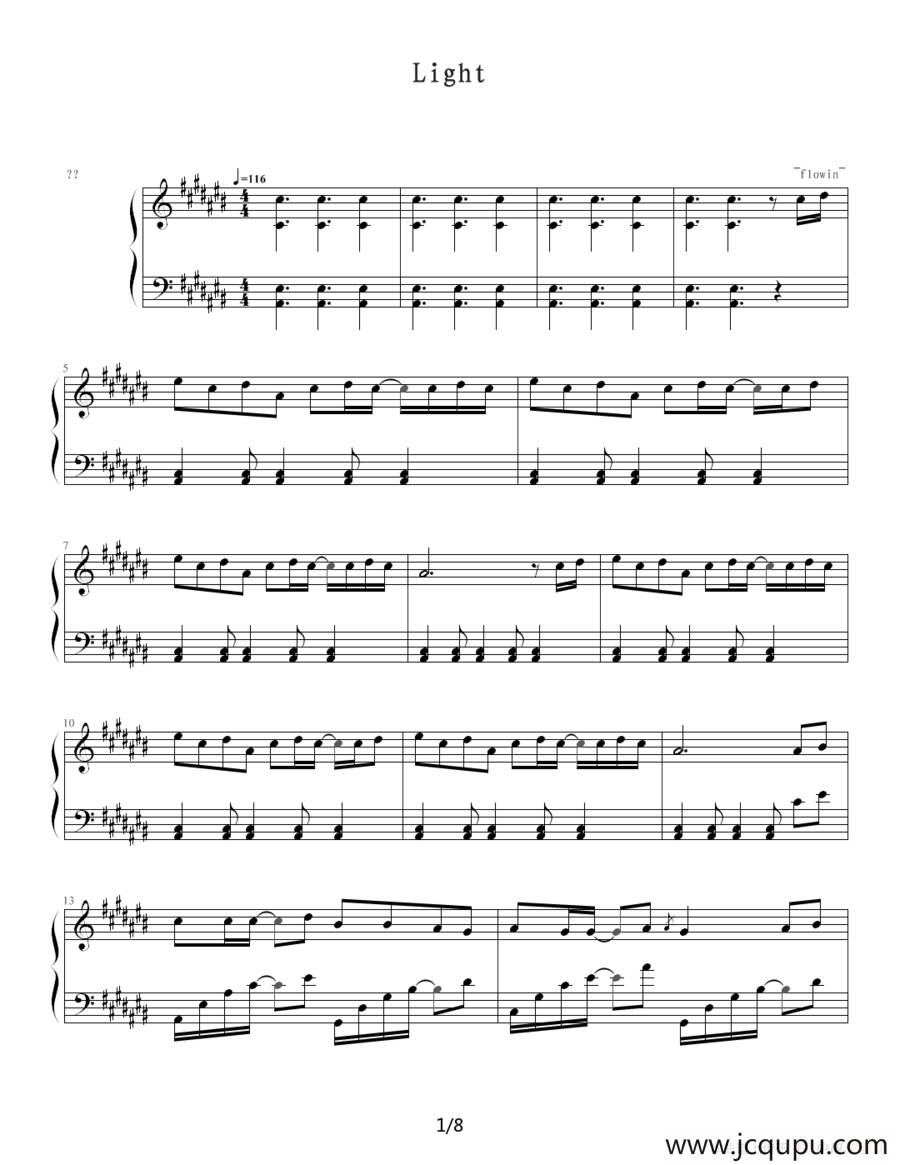 Light简谱