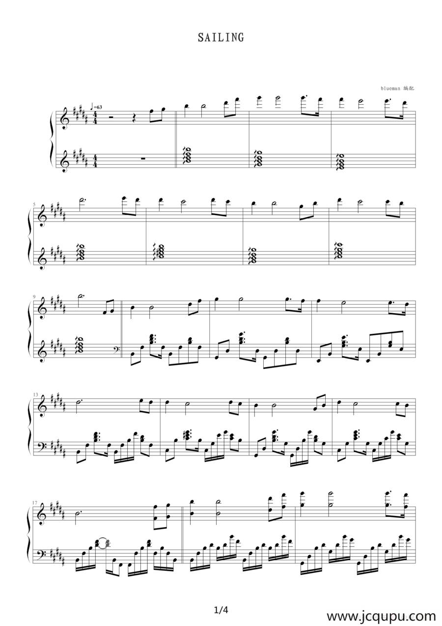 Sailing简谱