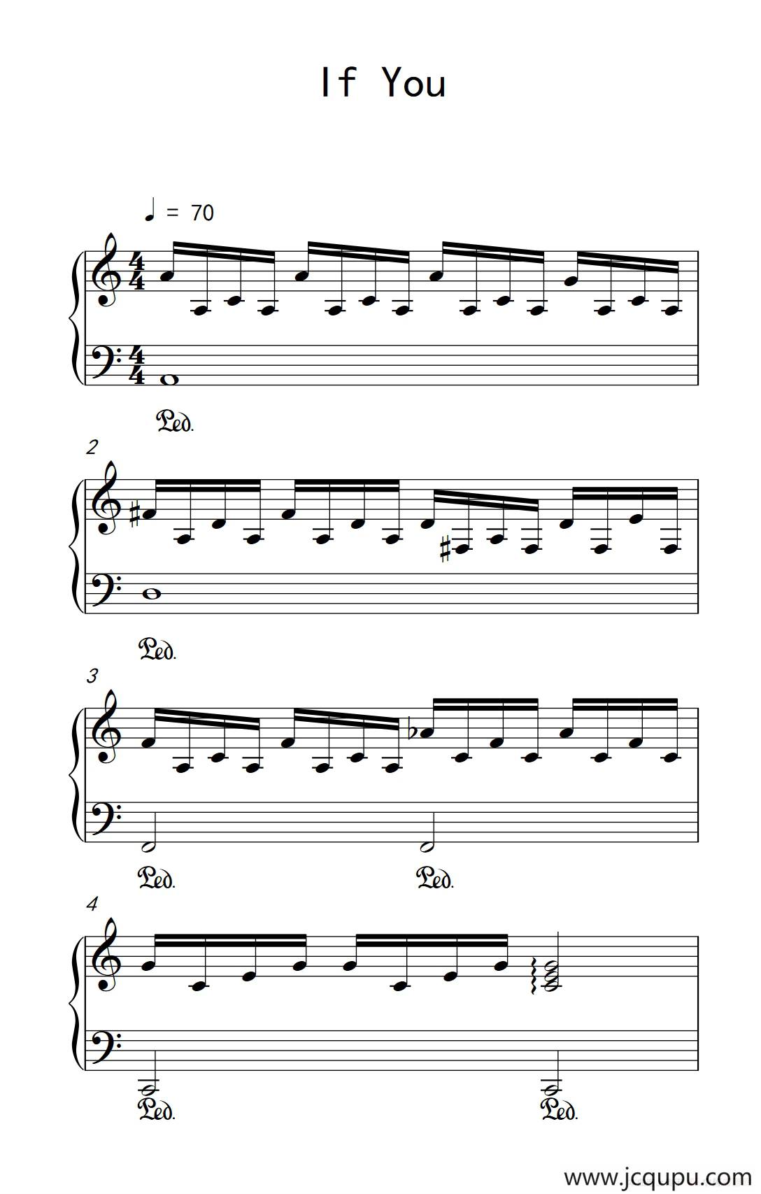 If You简谱