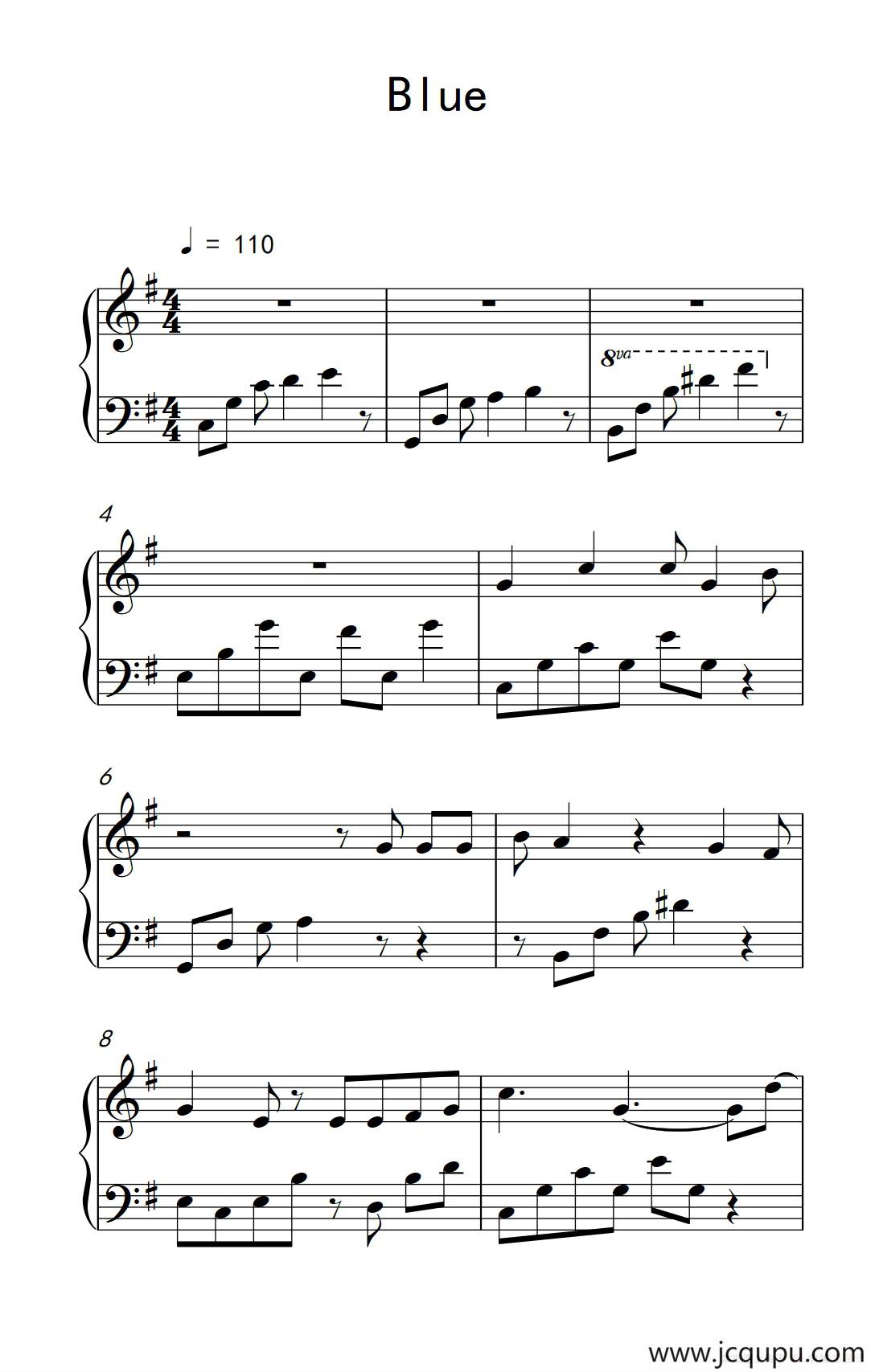 Blue简谱