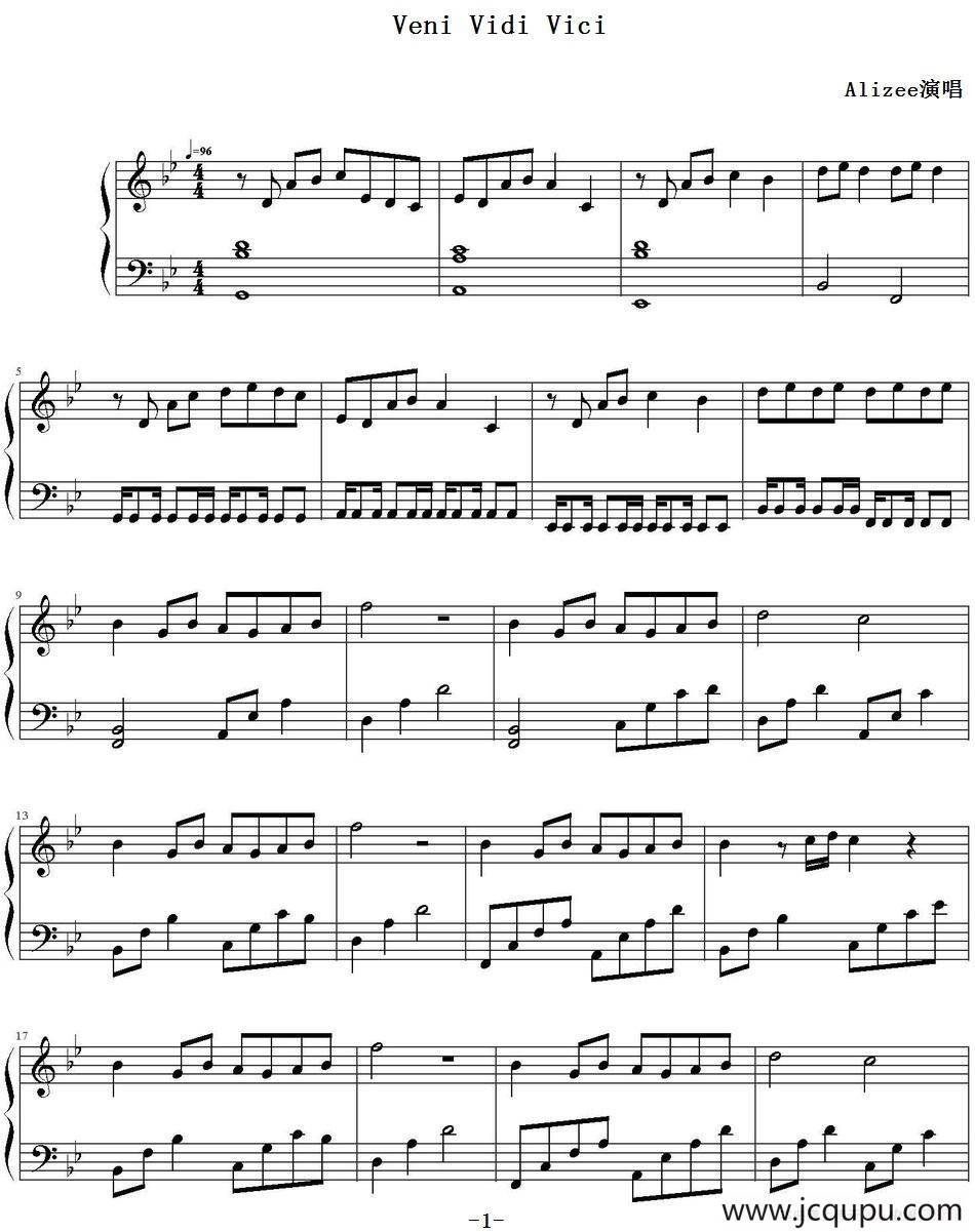 Veni Vidi Vici简谱