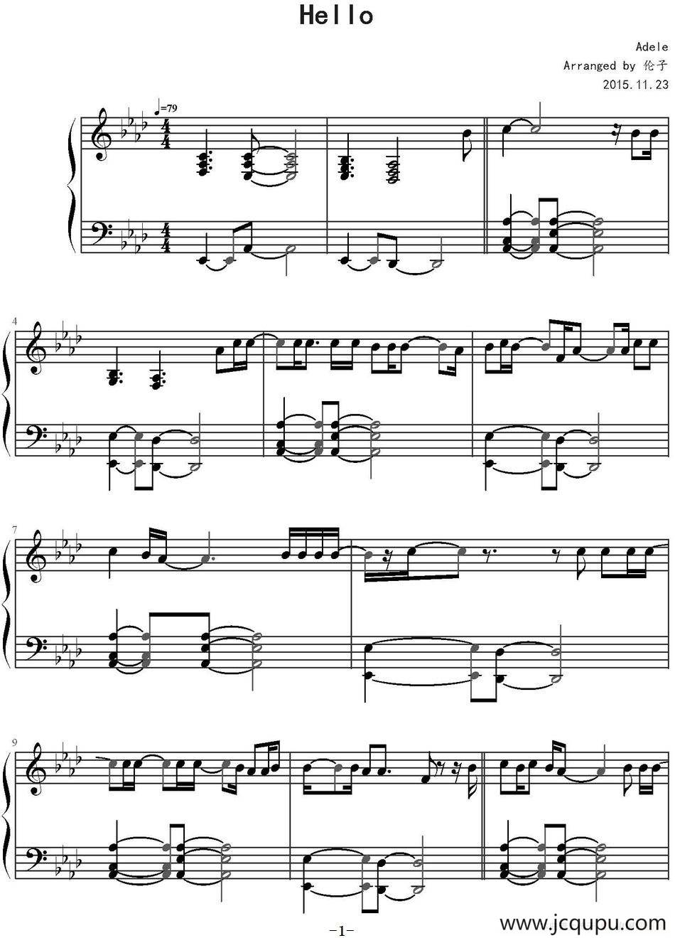 Hello简谱