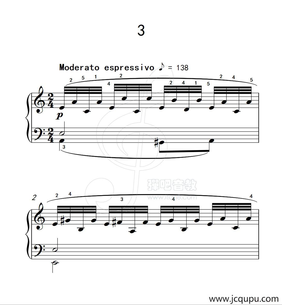 练习曲 3（克拉莫钢琴练习曲60首）简谱
